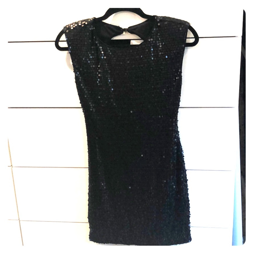 Black Sequin mini dress